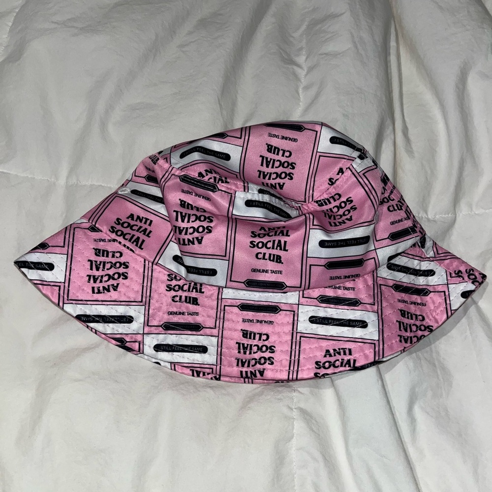 Anti Social Social Club Kids Hat in Pink and Black